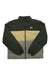 The Marmot Mens Ares Jacket is a lightweight, color-blocked down jacket with dark green, khaki yellow, and light gray sections, 600 fill power insulation, front zipper closure, and a small rectangular chest patch.