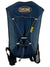 The Hydrobak Hydration Pack by CamelBak is blue and black with adjustable straps, a ventilated harness, a yellow "Hydration" tag, front elastic for helmet carry, and the CamelBak logo near the top.
