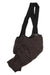 Dark brown cycling bib shorts with black straps and padded seat