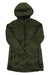 Women’s Primaloft 80 anorak in olive green, zip front, hooded insulated jacket