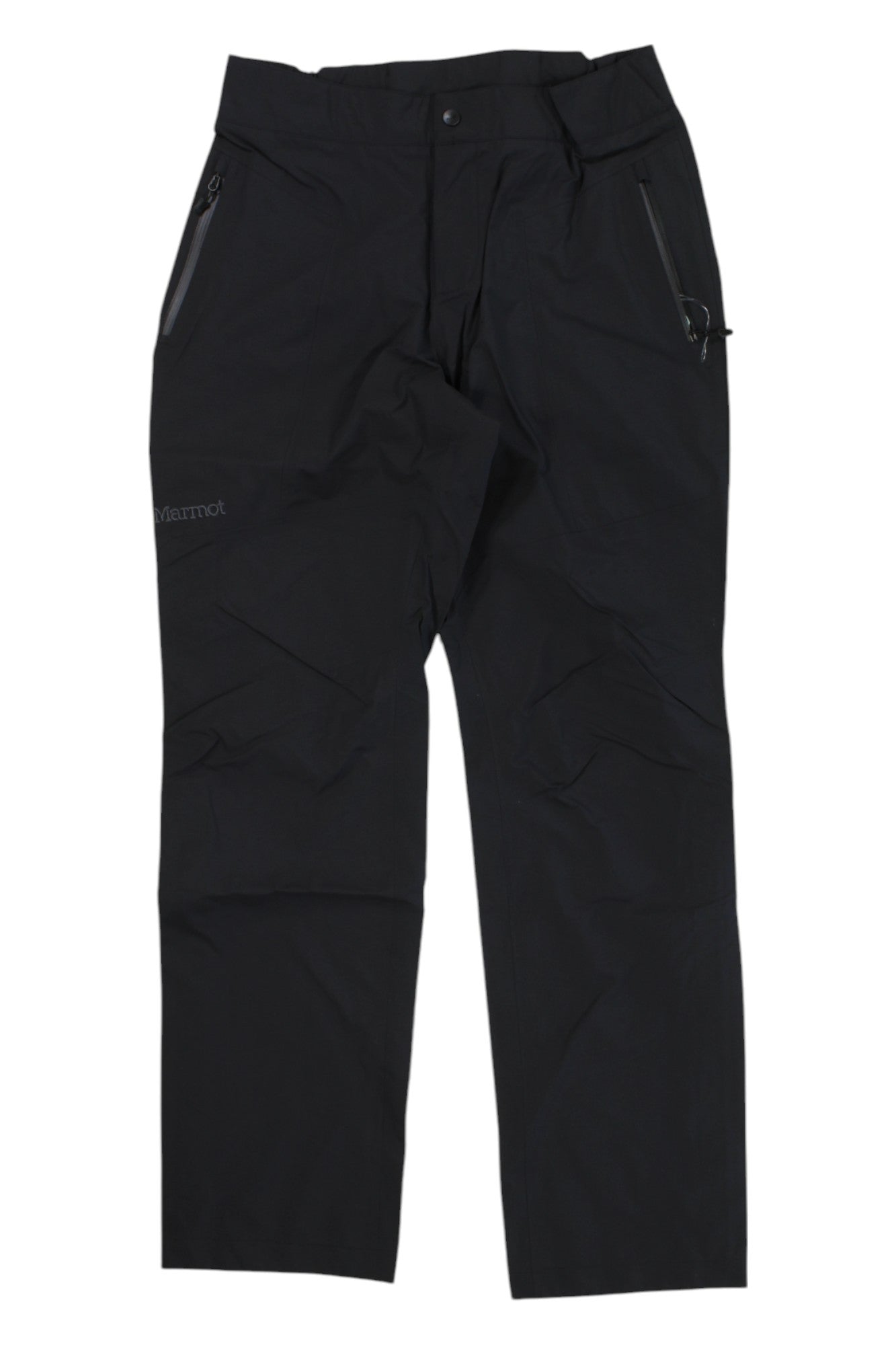 Women's EVODry Torreys pants in dark black, front button and zip side pockets
