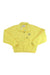 Light-yellow recycled fleece quarter-zip jacket with stand collar and long sleeves