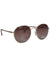 Rose gold polarized sunglasses with dark brown mirrored lenses