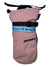 The Burton Women's Deluxe GTX Mitt is a pink insulated mitten with a black strap and blue "Gore-Tex" and "Gore plus warm" label, designed for cold weather. Photographed against a white background.