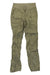 The Women's Aphrodite 2.0 Pants in light olive green feature a durable build, drawstring waist, elastic cuffs, front pockets, and a wrinkled texture, shown laid flat on a white background.