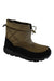 The Danner Men's Cloud Cap Boot features a brown and black design with a quilted upper, suede lower, Vibram Arctic Grip sole, PrimaLoft Gold insulation for warmth, and a top drawstring closure.