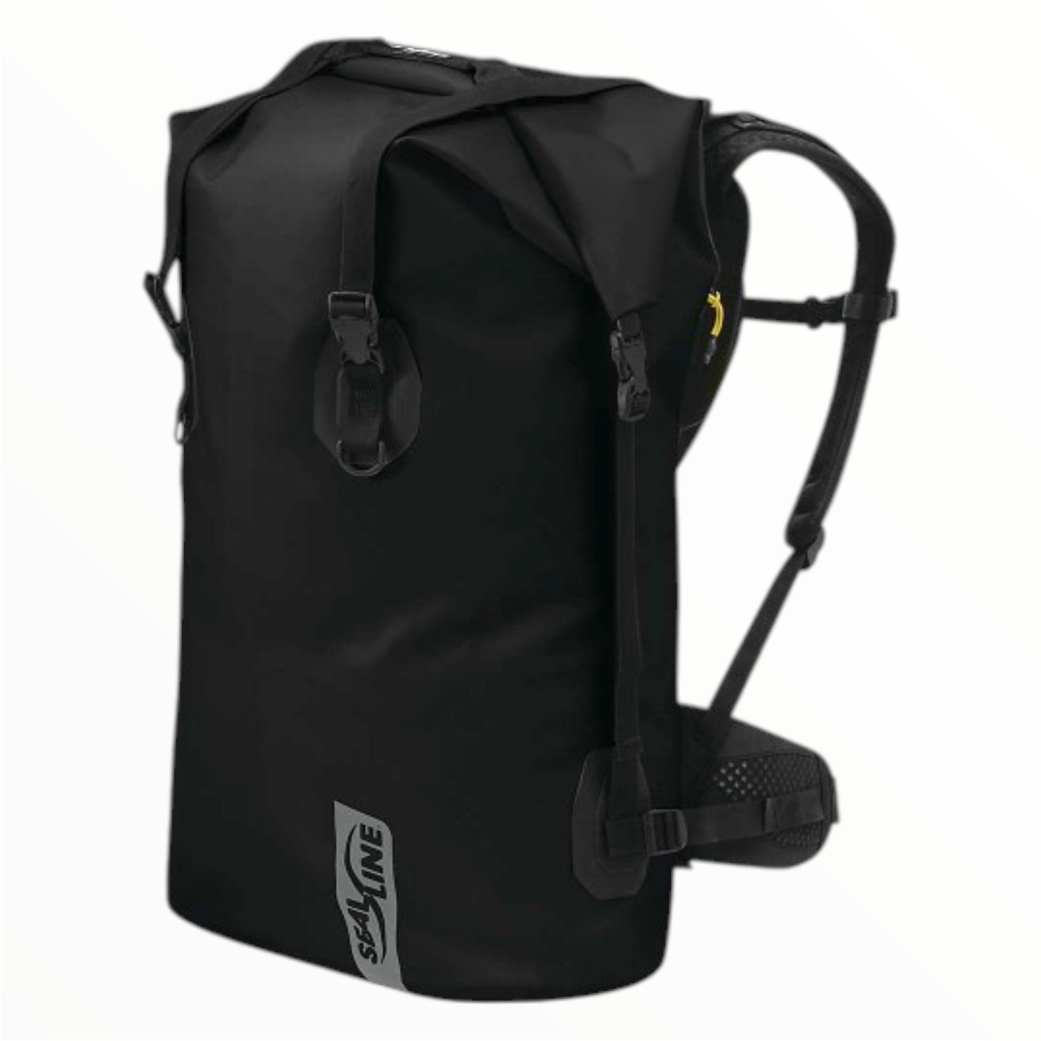 SealLine black Canyon dry pack with roll-top closure and shoulder strap