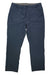 The Royal Robbins Mens Alpine MTN Pro Winter Pant in dark blue features front pockets, belt loops, a zip fly with button closure, and a water-resistant finish. Made from recycled polyester, these straight-leg winter pants are shown laid flat on a white background.