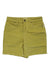 Carve Designs Womens Oahu Hi Rise 6 Inch Short in mustard yellow, made from organic cotton, features a frayed hem, front and back pockets, belt loops, and a button closure.