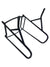 Black pannier rack with two side hoops and front support