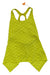 Rab women's Trance tank, sleeveless racerback cutout, patterned green, hang tag