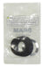 A package contains two circular metal washers, one black and one silver, with a warning label at the top. The package is labeled Wheels Manufacturing 22/24mm GXP BB Spacer Pack and is available for shops only.