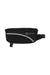 Serfas medium black nylon top-tube stem bag with gray diagonal stripe and logo