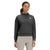 Women's The North Face pullover, dark heather knit, ribbed cuffs and hem with chest logo