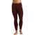 Men's merino leggings, dark maroon/brown, full-length, front view to ankles