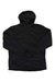 Men's black zip-up performance hoody with hood and front kangaroo pocket
