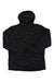 Men's black zip-up performance hoody with attached hood and long sleeves