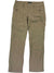 The Ginny Pant is a pair of light brown, straight-leg casual pants with button-flap cargo pockets, belt loops, and visible seam details, made from durable performance fabric and displayed flat on a white background.