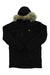 Men's Fjallraven Nuuk Parka in black with faux-fur trimmed hood, back view