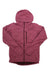 The Norrona Womens Lyngen Alpha100 Zip Hoodie in pink features PrimaLoft insulation, a front zipper, long sleeves, chest pocket, and Norrøna logo on the left chest. The hoodie is displayed flat on a white background.