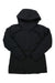 Women's featherless hooded jacket, black, full-zip front and side pockets