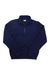 Men's 1/2 zip fleece pullover in arctic navy, long sleeves, quarter-zip