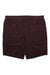 The Black Diamond Mens Notion 11 Inch Short, in plain dark brown organic cotton, features an adjustable drawstring waist and two front pockets, shown laid flat on a white background.