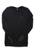 The Helly Hansen Womens Lifa Merino Crewneck Top, shown in black, is crafted from soft Merino Wool with a subtle chest logo and striped Lifa Merino fabric inside the sleeve cuffs, laid flat on a white background.