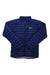 Rab Microlight puffer jacket for men, navy blue with orange/yellow hem trim and zip