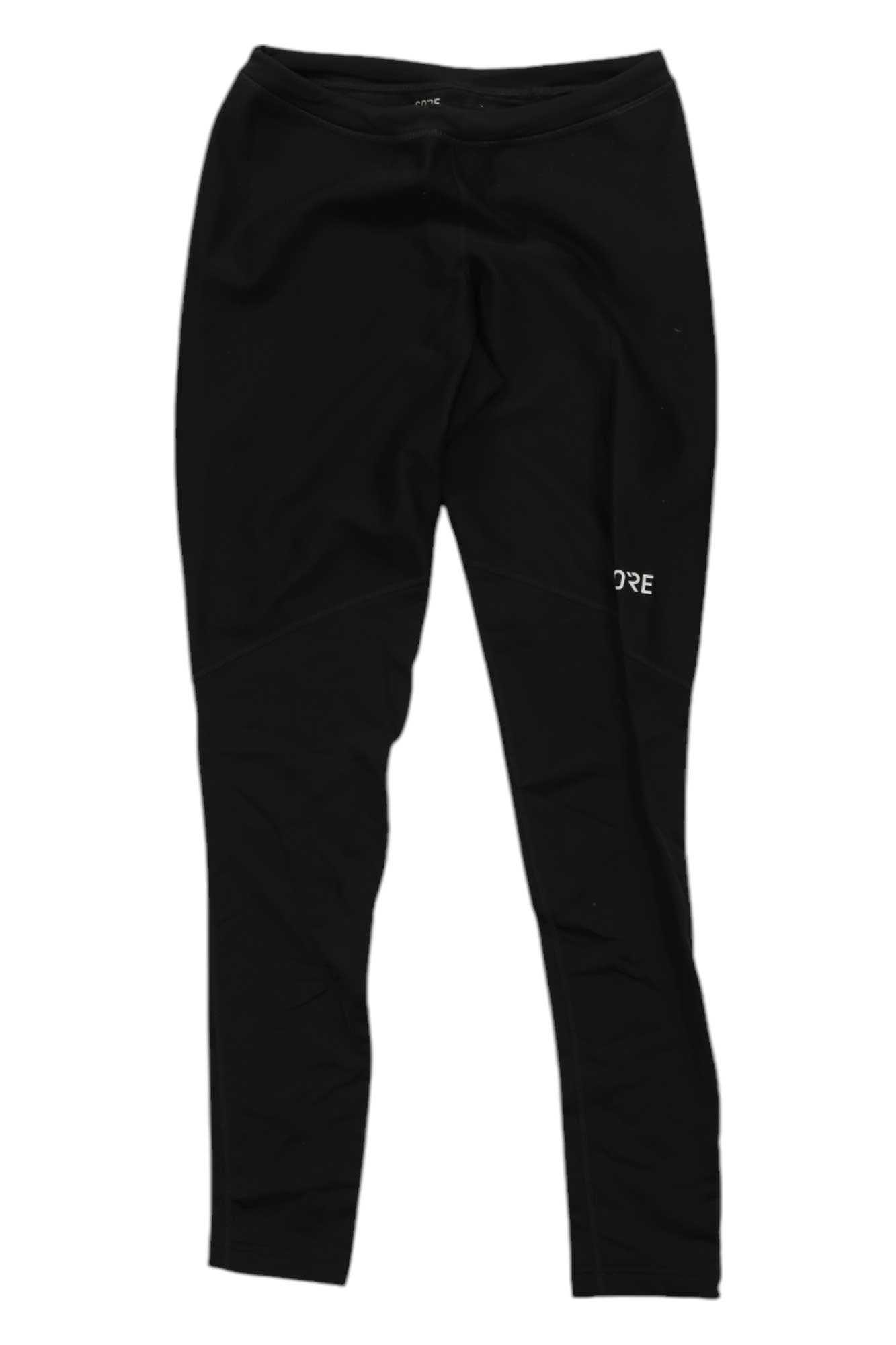 R3 partial windstopper tights in black, full-length with tapered leg