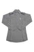 The Haglofs Womens L.I.M Strive Mid Top is a light gray, long-sleeve hiking top with a half-zip front, high collar, small white logo, and subtle seam details. Made from lightweight recycled polyester and bluesign approved with a curved hem.