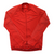 Red men’s long-sleeve cycling jersey, full-zip front with raised collar and logo chest