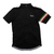 Men's Clubhouse cycling jersey, black with multicolor side stripe and full front zip.