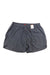 The SAXX Men's Hightail 2N1 5 Inch Short is a pair of dark gray men's running shorts with an elastic waistband, white front tag, relaxed fit, subtle seam details, and moisture-wicking fabric for comfort.
