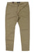 Tan DU/ER Mens No Sweat Slim Fit Pant laid flat, made with eco-friendly materials and moisture-wicking properties for all-day comfort.