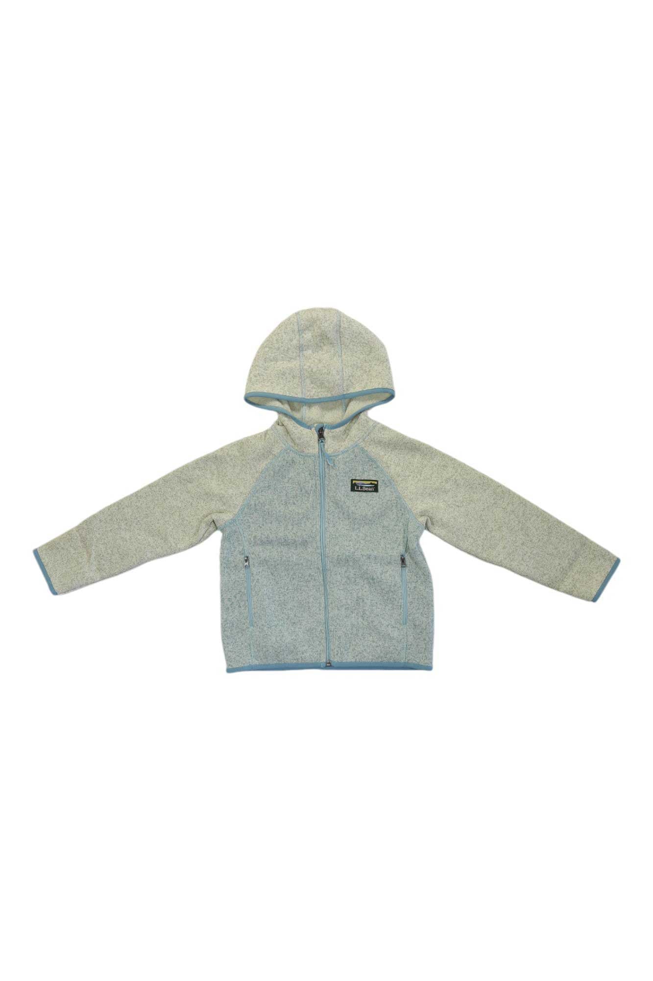 L.L.Bean Little Kids Color Block Hooded Fleece Sweater
