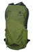 The Deuter Race Air 10 Pack is a green bike backpack with zippered front pocket, side pockets, and shoulder straps. Hydration compatible and ideal for mountain biking, it's shown against a white background.