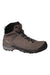 Men's hiking boot, taupe upper with black lace-up eyelets and chunky outsole