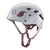 Black Diamond Half Dome helmet in light gray with maroon chin straps and vents