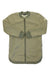 The Outdoor Research Womens Juneau Sherpa Fleece Coat is a light olive green, long-sleeve jacket with soft sherpa fleece, front zipper, ribbed cuffs and collar, and a rounded hem for comfort on any adventure.