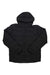 Men's Jack Wolfskin Colonius jacket, black hooded puffer with full-length front zipper