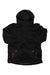 The Boulder Gear Men's Teton Jacket is a black hooded outdoor jacket with long sleeves, red zipper pocket accents, two chest pockets, and a zippered left sleeve pocket, shown on a white background.