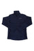 A navy blue Norrona Womens Falketind Warm1 Fleece Jacket with long sleeves, full front zipper, stand-up collar, and Norrona logo on the left chest is shown laid flat with sleeves extended outward.