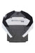 Men's long-sleeve cycling jersey with black sleeves, gray body, and white panel accents