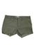 Carve Designs Women's Oahu 4 Inch Short in olive green features a slim fit, front and back pockets, belt loops, and a frayed hem.