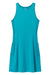 Women's active tank dress, bright teal, sleeveless scoop neck with side pockets