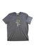 Heather gray merino T-shirt, crew neck, short sleeves, front character graphic