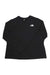 Women's plus-size The North Face long-sleeve crewneck top, dark black, front logo