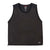 The Topo Designs Women's Tech Tank in black is a sleeveless nylon ripstop top with a round neck, subtle logo at the hem, lightweight minimalist design, two pockets, a small shoulder accent, shown flat on a white background.