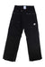 The Mammut Mens Stoney HS Thermo Pant is a pair of black waterproof ski pants with zippered pockets, a small white logo on the left leg, and reinforced ankle panels, shown laid flat on a white background.
